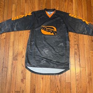 MSR Men's Long Sleeve Dirtbike Motocross Shirt - Black and Orange